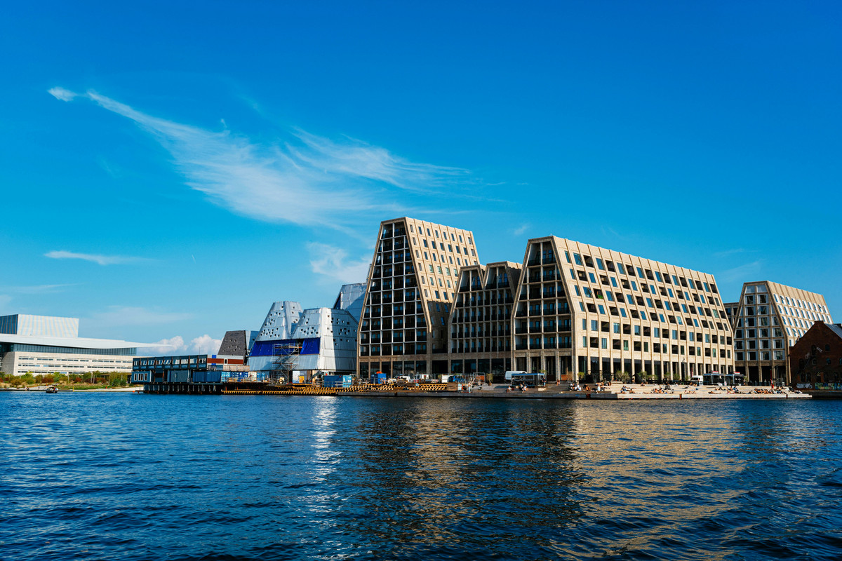 Tall buildings at the waterfront